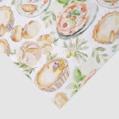 Watercolor Mediterranean Food Pattern Seidenpapier (Detail)