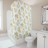 Watercolor Mediterranean Lemon Shower Curtain Duschvorhang (Beispiel)