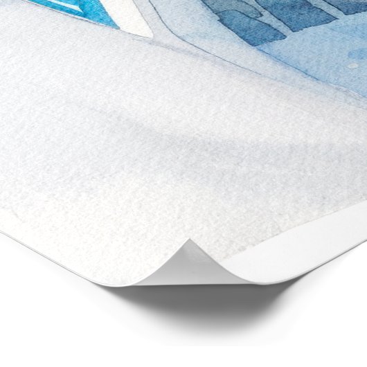 Watercolor Mediterranean  Poster (Ecke)