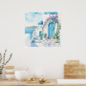 Watercolor Mediterranean Poster (Küche)
