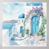 Watercolor Mediterranean Poster (Vorne)