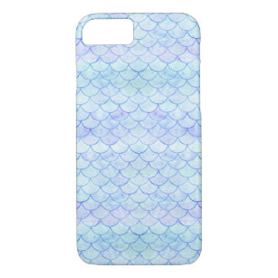 Watercolor-Meerjungfrau-Fisch-Skala-Muster-blaues Case-Mate iPhone Hülle