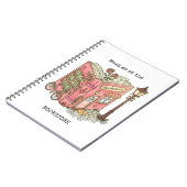 Watercolor Meet Me At the Bookstore Notebooks Notizblock (Linke Seite)