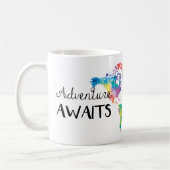 Watercolor meine Welt durch Moda illustriert Kaffeetasse (Links)