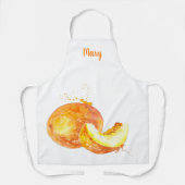 Watercolor Melon Anpassbare Schürze (Vorderseite)