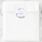 Watercolor Mermaid Babydusche Vielen Dank Runder Aufkleber (Tasche)