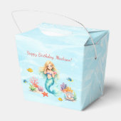 Watercolor Mermaid Birthday Geschenkschachtel (Rückseite)