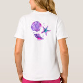 Watercolor Mermaid Birthday Girl T-Shirt (Rückseite)