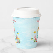Watercolor Mermaid Birthday Pappbecher (Links)