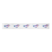 Watercolor Mermaid Birthday Party Satinband (Vorderseite)