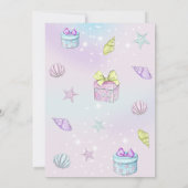 Watercolor Mermaid Geburtstagsparty Einladung (Rückseite)