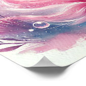 Watercolor Mermaid Mauer Poster (Ecke)