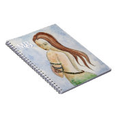 Watercolor Mermaid Monogram Spiralnotebook Notizblock (Rechte Seite)