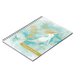 Watercolor Mermaid Personal Spiral Notebook Notizblock