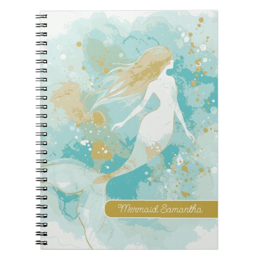 Watercolor Mermaid Personal Spiral Notebook Notizblock (Vorderseite)