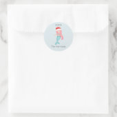 Watercolor Mermaid Weihnachten Runder Aufkleber (Tasche)