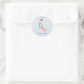 Watercolor Mermaid Weihnachten Runder Aufkleber (Tasche)