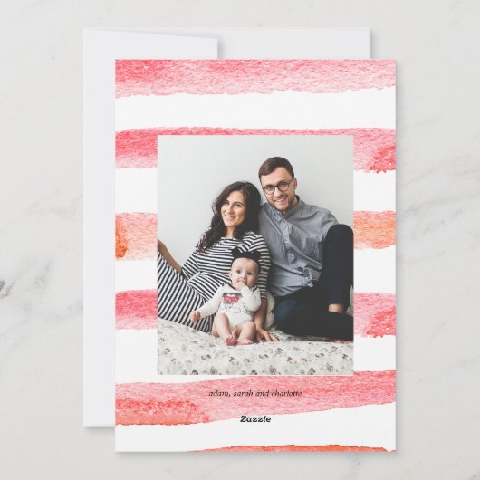 WATERCOLOR MERRIEST CHRISTMAS Foto Weihnachten (Rückseite)