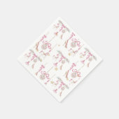  Watercolor Merry Christmas Nutcracker ballet pink Serviette (Ecke)