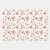 Watercolor Merry Mahjong Christmas Cocktail Party Geschenkpapier Set (Vorderseite)