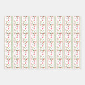 Watercolor Merry Mahjong Weihnachtscocktail Party Geschenkpapier Set (Vorderseite 3)