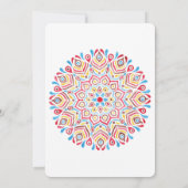 Watercolor Mexico Festival Mandala Wedding Einladung (Rückseite)
