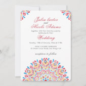 Watercolor Mexico Festival Mandala Wedding Einladung (Vorderseite)