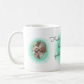 Watercolor Mint Green Poodle - Custom Photo & Name Kaffeetasse (Links)