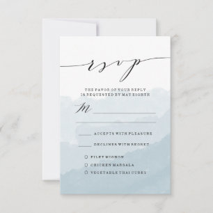 Watercolor Mist   Hochzeit RSVP Karte