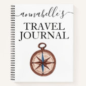 Watercolor Mit Monogramm Travel Journal Notebook Notizblock (Vorderseite)