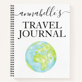 Watercolor Mit Monogramm Travel Journal Notebook Notizblock