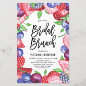 Watercolor Mix Berries Summer Bridal Brunch Einlad (Vorderseite)