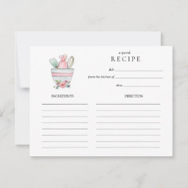 Watercolor Mixing Bowl with utensils Recipe card Mitteilungskarte