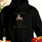 Watercolor Modern Script Red Cat Weihnachten Hoodie