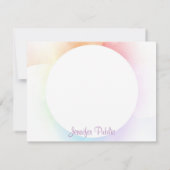 Watercolor Modern Template Handwriting Script Chic Mitteilungskarte (Rückseite)