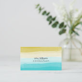 Watercolor-moderne abstrakte gemalte Bürsten-Kunst Visitenkarte (Stehend Vorderseite)