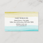 Watercolor-moderne abstrakte gemalte Bürsten-Kunst Visitenkarte (Rückseite)