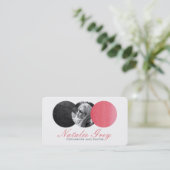 Watercolor-moderne Foto-Kreise Visitenkarte (Stehend Vorderseite)