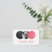 Watercolor-moderne Foto-Kreise Visitenkarte (Stehend Vorderseite)