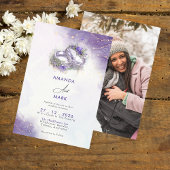 Watercolor Moderne Moderne Elegante Lilac Wedding Einladung