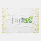Watercolor Mojito Custom Drink Recipe Geschirrtuch (Horizontal)