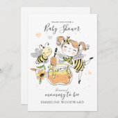 Watercolor Mommy To Bee Baby Shower Einladung (Vorne/Hinten)