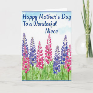 Watercolor Moms Tag Beste Karte