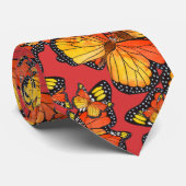 Watercolor Monarch Butterflies 7 Krawatte (Gerollt)