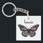 Watercolor Monarch Butterfly CUSTOMIES IT Schlüsselanhänger<br><div class="desc">Dieser handgezeichnete Aquarellschmetterling verleiht Ihrem Schlüsselanhänger Eleganz. Passen Sie mit Ihrem Namen oder anderen Informationen an. Karo in meinem Shop für viele weitere passende Artikel!</div>
