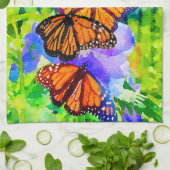 Watercolor Monarch Butterfly Migration Geschirrtuch (Gefaltet)