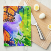 Watercolor Monarch Butterfly Migration Geschirrtuch (Viertel Falte)