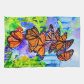 Watercolor Monarch Butterfly Migration Geschirrtuch (Horizontal)