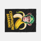 Watercolor Monkey Meme Italian Brainrot Chimpanzin Fleecedecke (Vorderseite (Horizontal))