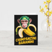 Watercolor Monkey Meme Italian Brainrot Chimpanzin Karte (Gelbe Blume)